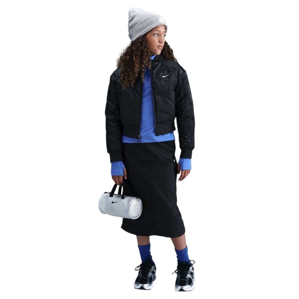Nike Girls Logo Padded Jacket / Black/White